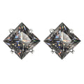 Sterling Silver 925 Green Princess Cut Moissanite Stud Earrings For Women BandsCo Straps