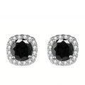 Sterling Silver 925 Moissanite Square Stud Earrings For Women Sparkling Gift BandsCo Straps