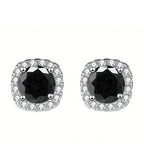 Sterling Silver 925 Moissanite Square Stud Earrings For Women Sparkling Gift BandsCo Straps
