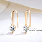 Sterling Silver 925 Moissanite Drop Earrings 1.0cttw (0.5ctx2) Bridal Luxury Fashion Gift BandsCo Straps