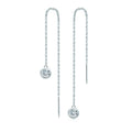 Sterling Silver 925 Moissanite Drop Earrings 1ct Bubble Ear Wire BandsCo Straps