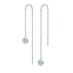 Sterling Silver 925 Moissanite Drop Earrings 1ct Bubble Ear Wire BandsCo Straps