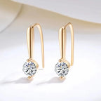 Sterling Silver 925 Moissanite Drop Earrings 1.0cttw (0.5ctx2) Bridal Luxury Fashion Gift BandsCo Straps