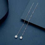 Sterling Silver 925 Moissanite Drop Earrings 1ct Bubble Ear Wire BandsCo Straps