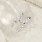 Sterling Silver 925 Moissanite Spiral Drop Earrings For Women Twisted Elegant BandsCo Straps