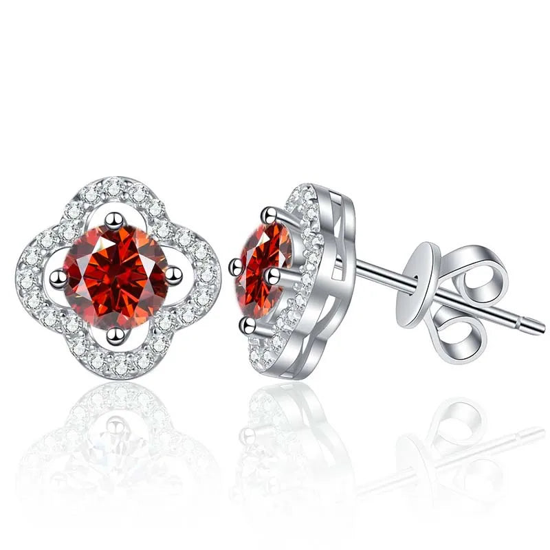 1ct Moissanite Stud Earrings For Women 925 Sterling Silver Wedding Gift BandsCo Straps