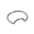 Sterling Silver Half Moon Ring Size 7 Minimal Stacking Moon Jewelry BandsCo Straps
