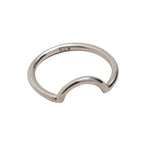 Sterling Silver Half Moon Ring Size 7 Minimal Stacking Moon Jewelry BandsCo Straps