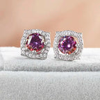Sterling Silver Moissanite 1ct Stud Earrings Sterling 925 Lab-Created Diamond BandsCo Straps
