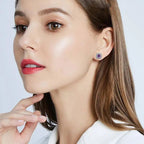 Sterling Silver Moissanite 1ct Stud Earrings Sterling 925 Lab-Created Diamond BandsCo Straps