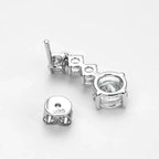 Sterling Silver 2.6ct Moissanite Drop Dangle Earrings For Women Wedding Party BandsCo Straps