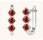 925 Sterling Silver Moissanite Hoop Earrings.1ct 6D For Women Valentine Gift BandsCo Straps