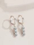 Sterling Silver S925 1.2ct Moissanite Round Stud Earrings For Women BandsCo Straps