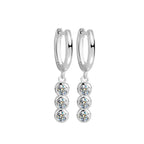 Sterling Silver S925 1.2ct Moissanite Round Stud Earrings For Women BandsCo Straps