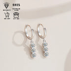 Sterling Silver S925 1.2ct Moissanite Round Stud Earrings For Women BandsCo Straps