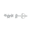 Sterling Silver S925 Moissanite Star Stud Earrings Screw Back Engagement Gift BandsCo Straps