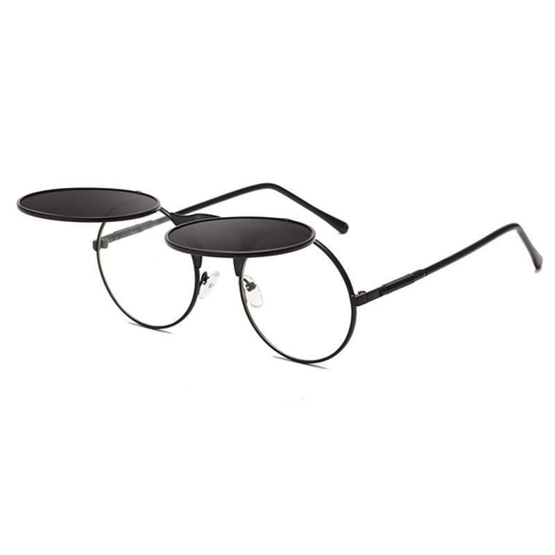 Stlylish And Attractive Long Keeper Sunglasses New Flip Sun Glasses For Men & Women Double Lens Clear Alloy Frame Eyewear Eyeglasses Colourfull Design Stevvex