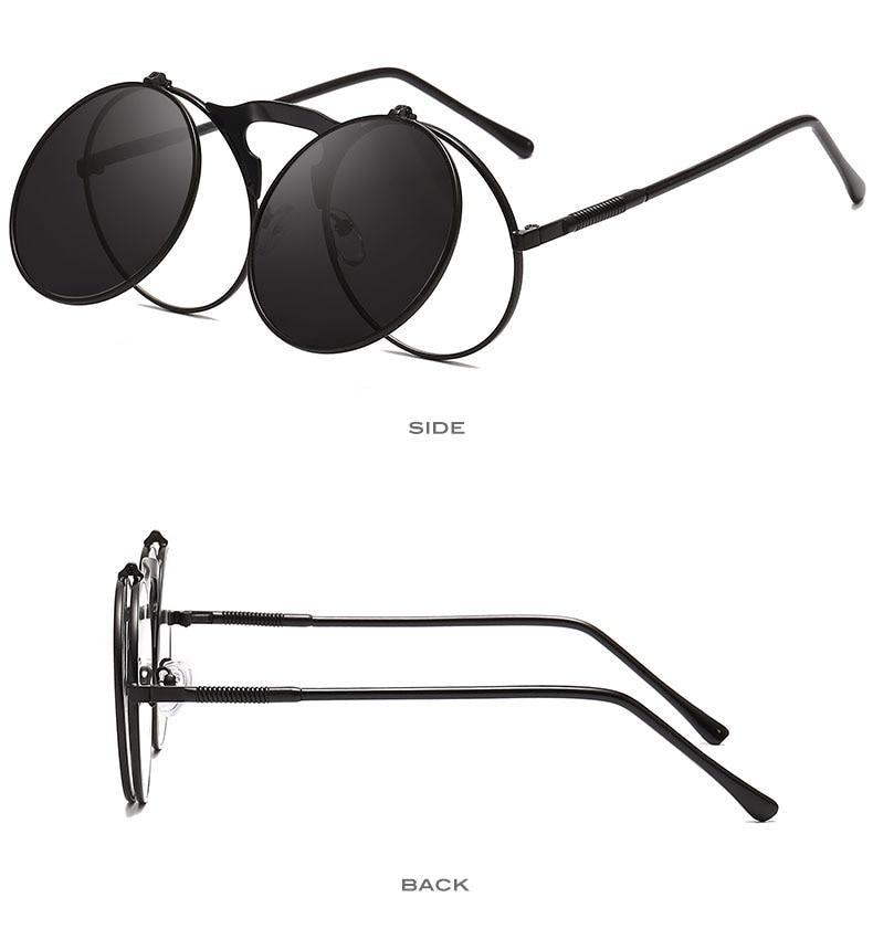 Stlylish And Attractive Long Keeper Sunglasses New Flip Sun Glasses For Men & Women Double Lens Clear Alloy Frame Eyewear Eyeglasses Colourfull Design Stevvex