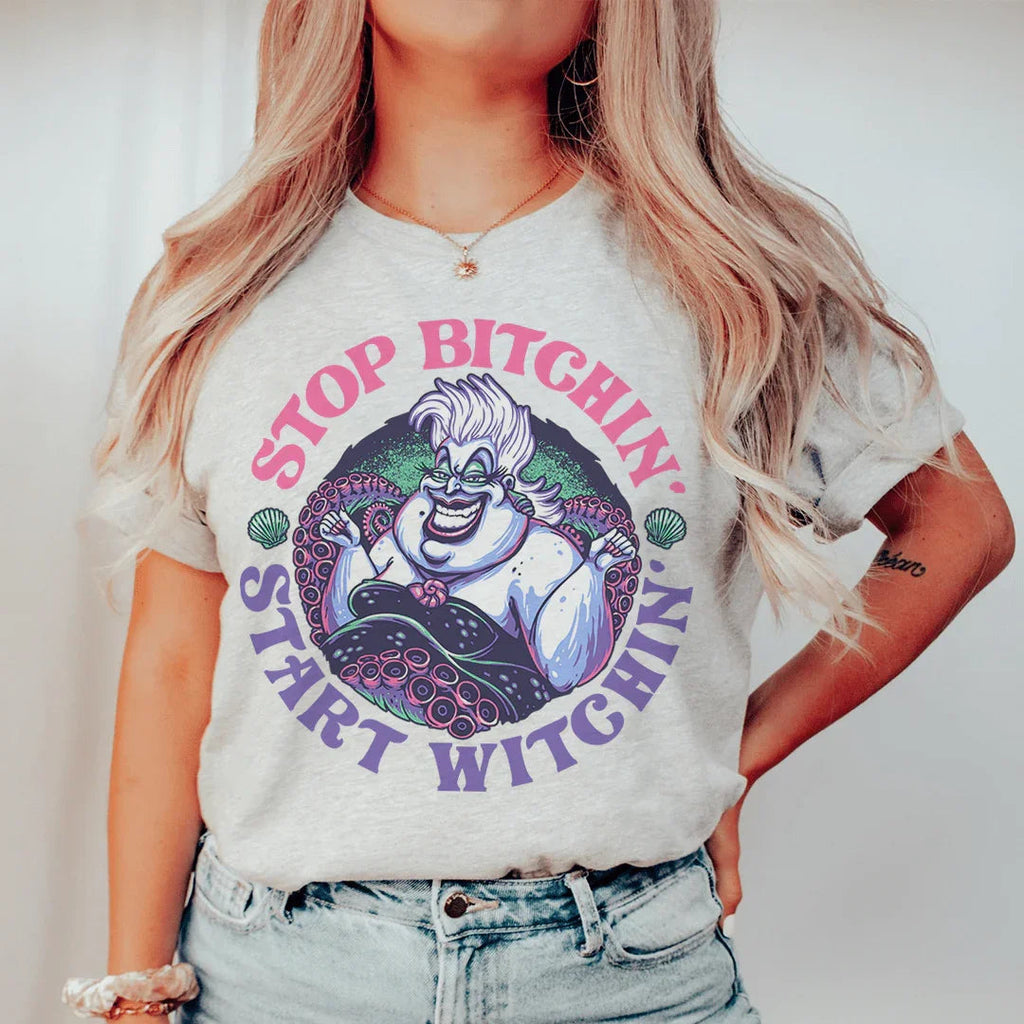 Stop Bitchin' Start Witchin' Tee Peachy Sunday