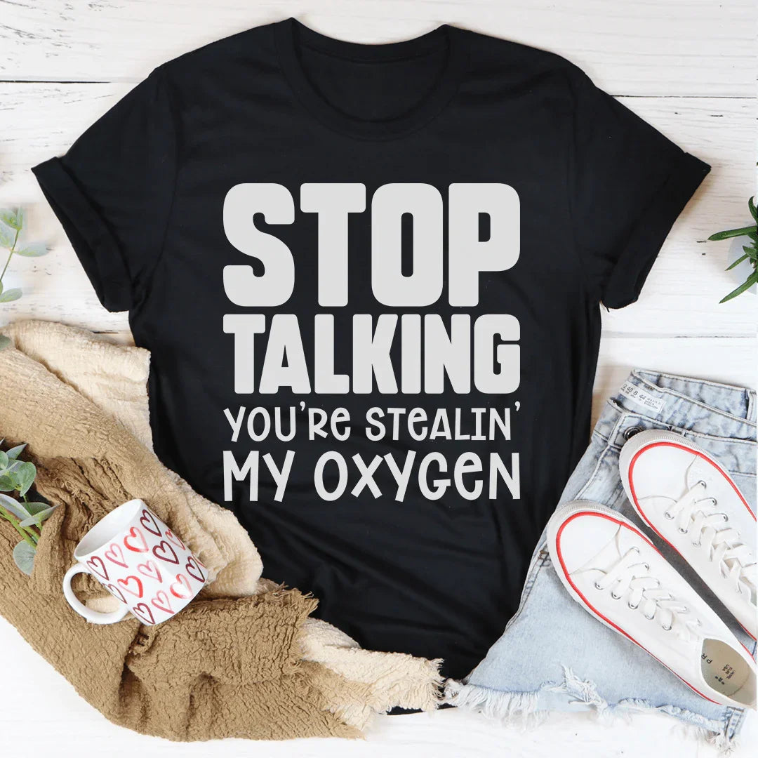 Stop Talking Tee Peachy Sunday