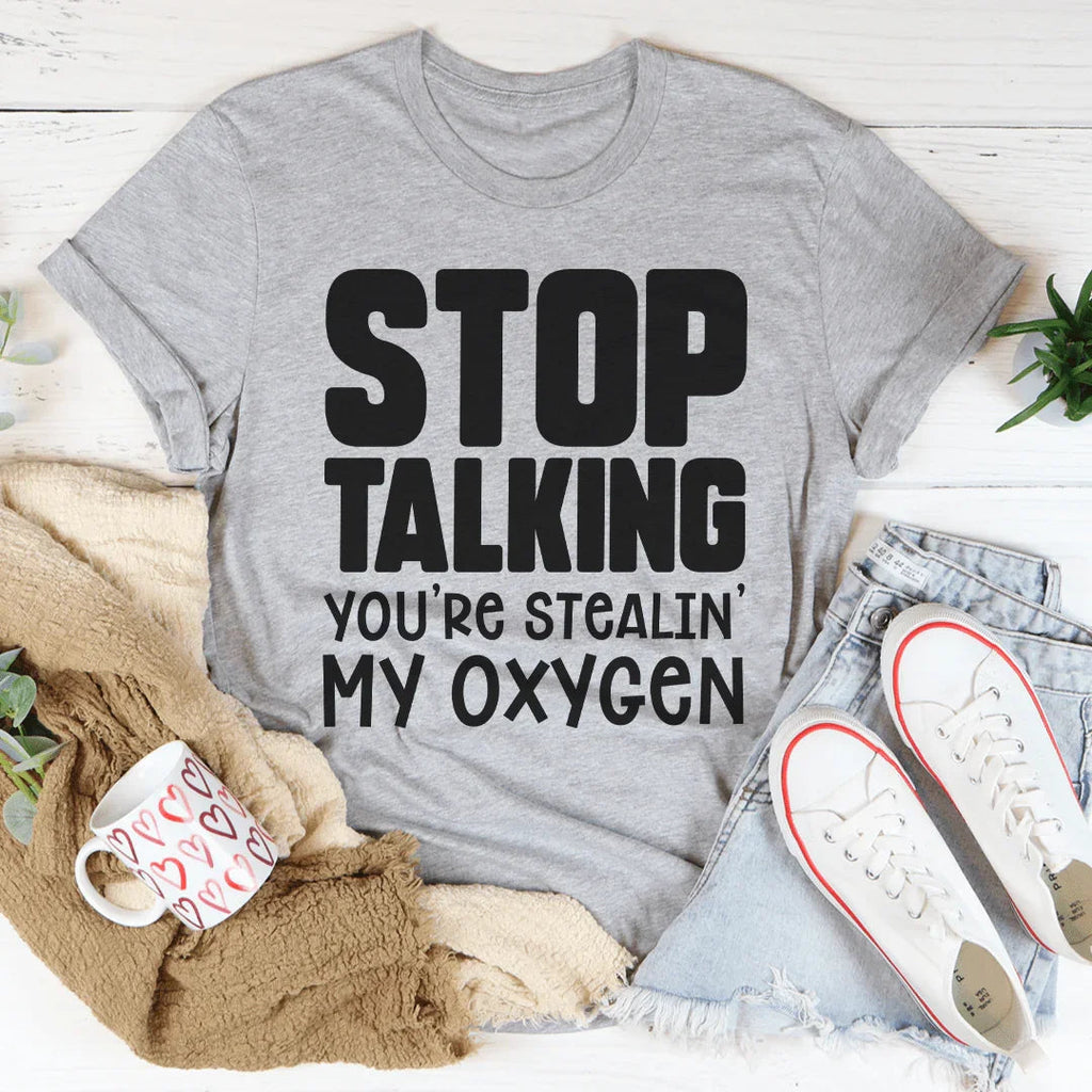 Stop Talking Tee Peachy Sunday