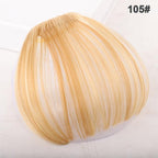 Straight Light Brown Dark Brown Blunt Air Bangs Front Hair Fringes bangs Clip in Neat Women Fringes Natural Flat Neat Bangs With Temples For Women One Piece Hairpiece Stevvex