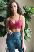 Strappy Back Geometric Lace Bralette