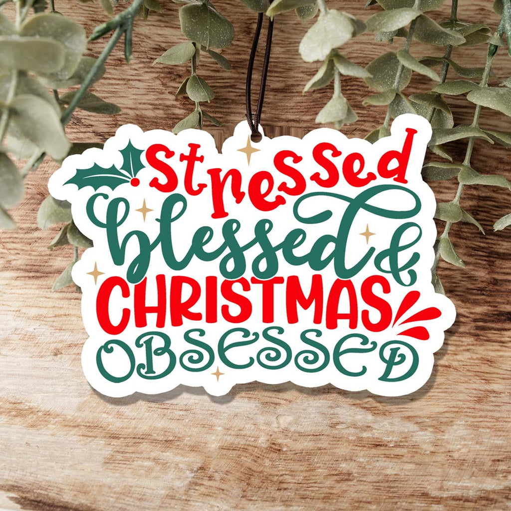 Stressed Blessed Hanging Air Freshener Car Home Office Scented Ornament BandsCo Straps