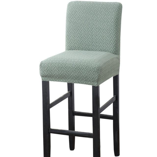 Stretch High-Hoot Bar Stool Chair Cover Polar Fleece Solid Color Bar Cafe Front Desk Restaurant Wedding Chair Protective Cover Stretch Chair Cover For Dining Room Elastic Material Slipcover For Office Chair Stevvex