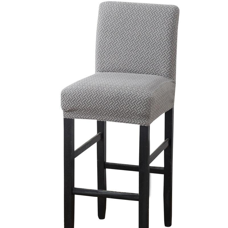 Stretch High-Hoot Bar Stool Chair Cover Polar Fleece Solid Color Bar Cafe Front Desk Restaurant Wedding Chair Protective Cover Stretch Chair Cover For Dining Room Elastic Material Slipcover For Office Chair Stevvex