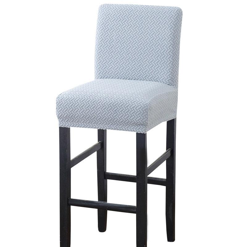 Stretch High-Hoot Bar Stool Chair Cover Polar Fleece Solid Color Bar Cafe Front Desk Restaurant Wedding Chair Protective Cover Stretch Chair Cover For Dining Room Elastic Material Slipcover For Office Chair Stevvex