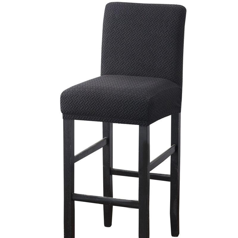 Stretch High-Hoot Bar Stool Chair Cover Polar Fleece Solid Color Bar Cafe Front Desk Restaurant Wedding Chair Protective Cover Stretch Chair Cover For Dining Room Elastic Material Slipcover For Office Chair Stevvex