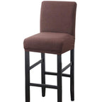 Stretch High-Hoot Bar Stool Chair Cover Polar Fleece Solid Color Bar Cafe Front Desk Restaurant Wedding Chair Protective Cover Stretch Chair Cover For Dining Room Elastic Material Slipcover For Office Chair Stevvex