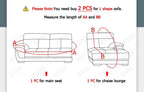 Stretchable Couch Cover Lounge  Sofa Slipcover  Furniture Cover Machine Washable Elasticated Sofa Covers Chaise Longue For Living Room Corner Armchair Elastic Cushion Couch Furniture 3 Seater Slipcover For Home Stevvex