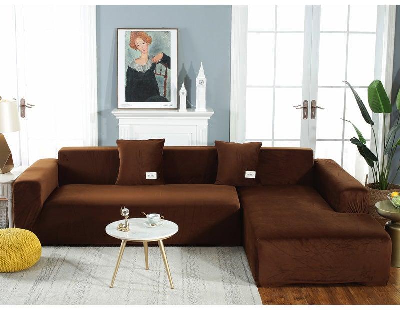 Stretchable Couch Cover Lounge  Sofa Slipcover  Furniture Cover Machine Washable Elasticated Sofa Covers Chaise Longue For Living Room Corner Armchair Elastic Cushion Couch Furniture 3 Seater Slipcover For Home Stevvex