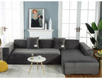 Stretchable Couch Cover Lounge  Sofa Slipcover  Furniture Cover Machine Washable Elasticated Sofa Covers Chaise Longue For Living Room Corner Armchair Elastic Cushion Couch Furniture 3 Seater Slipcover For Home Stevvex