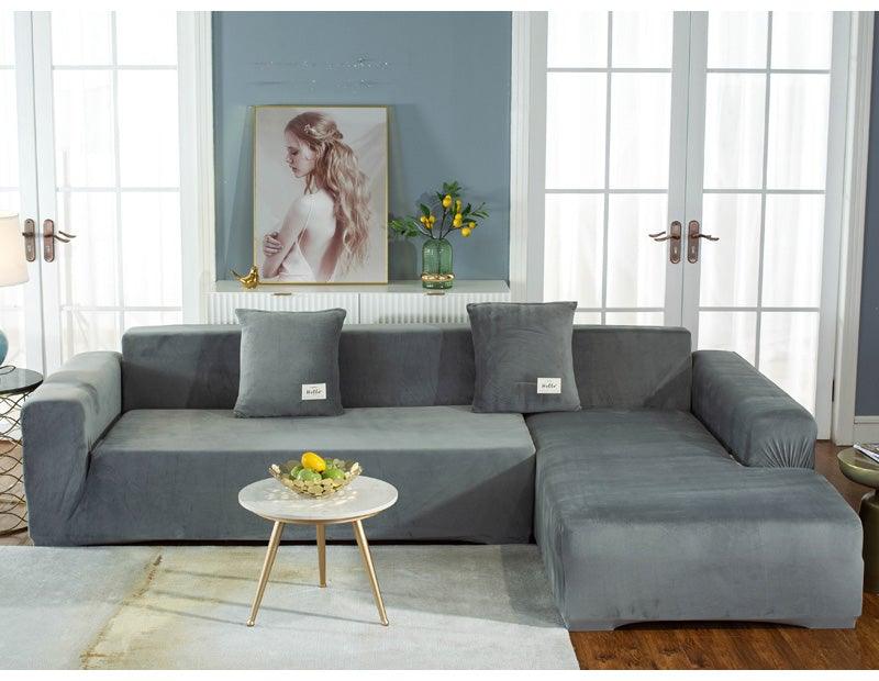 Stretchable Couch Cover Lounge  Sofa Slipcover  Furniture Cover Machine Washable Elasticated Sofa Covers Chaise Longue For Living Room Corner Armchair Elastic Cushion Couch Furniture 3 Seater Slipcover For Home Stevvex