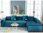 Stretchable Couch Cover Lounge  Sofa Slipcover  Furniture Cover Machine Washable Elasticated Sofa Covers Chaise Longue For Living Room Corner Armchair Elastic Cushion Couch Furniture 3 Seater Slipcover For Home Stevvex