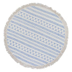Stripe Block Print Roundie Beach Blanket 64in Turkish Cotton Lightweight BandsCo Straps