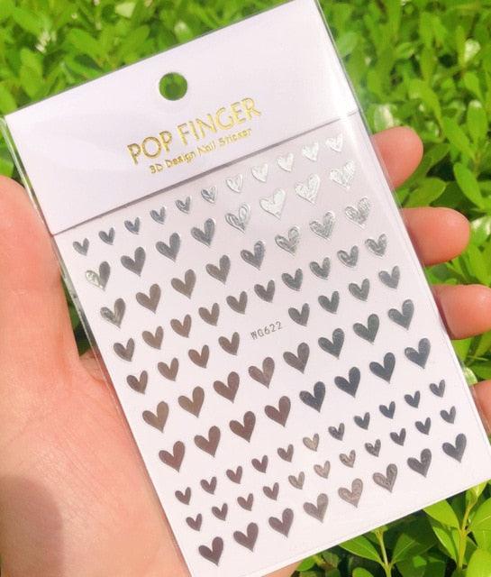 Stripe Line Nail Sticker Decal Thin Lining Line Art Self-Adhesive Peel Off Silver /Gold /White /Black Gold Stickers Accessories Strip Line Nail Decal Self-Adhesive 3D Wave Decal Decoration Metallic Curve Design Decoration for Women Girls Stevvex