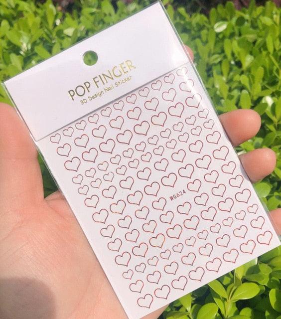 Stripe Line Nail Sticker Decal Thin Lining Line Art Self-Adhesive Peel Off Silver /Gold /White /Black Gold Stickers Accessories Strip Line Nail Decal Self-Adhesive 3D Wave Decal Decoration Metallic Curve Design Decoration for Women Girls Stevvex
