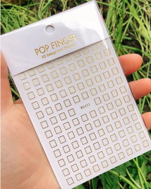 Stripe Line Nail Sticker Decal Thin Lining Line Art Self-Adhesive Peel Off Silver /Gold /White /Black Gold Stickers Accessories Strip Line Nail Decal Self-Adhesive 3D Wave Decal Decoration Metallic Curve Design Decoration for Women Girls Stevvex