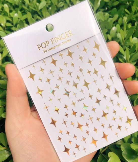 Stripe Line Nail Sticker Decal Thin Lining Line Art Self-Adhesive Peel Off Silver /Gold /White /Black Gold Stickers Accessories Strip Line Nail Decal Self-Adhesive 3D Wave Decal Decoration Metallic Curve Design Decoration for Women Girls Stevvex