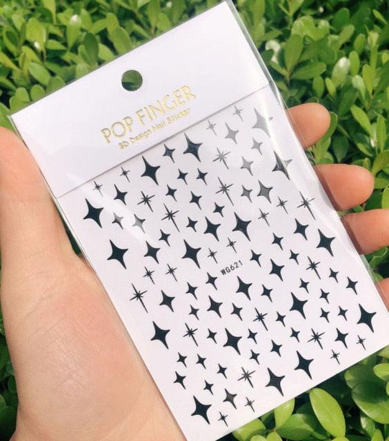 Stripe Line Nail Sticker Decal Thin Lining Line Art Self-Adhesive Peel Off Silver /Gold /White /Black Gold Stickers Accessories Strip Line Nail Decal Self-Adhesive 3D Wave Decal Decoration Metallic Curve Design Decoration for Women Girls Stevvex