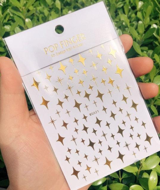 Stripe Line Nail Sticker Decal Thin Lining Line Art Self-Adhesive Peel Off Silver /Gold /White /Black Gold Stickers Accessories Strip Line Nail Decal Self-Adhesive 3D Wave Decal Decoration Metallic Curve Design Decoration for Women Girls Stevvex