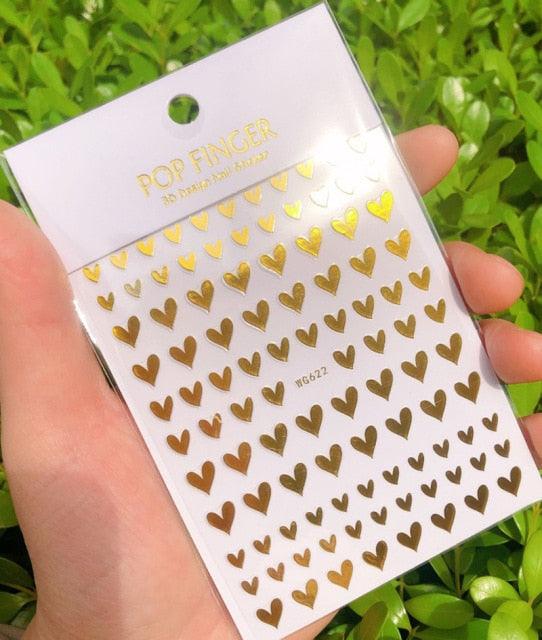 Stripe Line Nail Sticker Decal Thin Lining Line Art Self-Adhesive Peel Off Silver /Gold /White /Black Gold Stickers Accessories Strip Line Nail Decal Self-Adhesive 3D Wave Decal Decoration Metallic Curve Design Decoration for Women Girls Stevvex