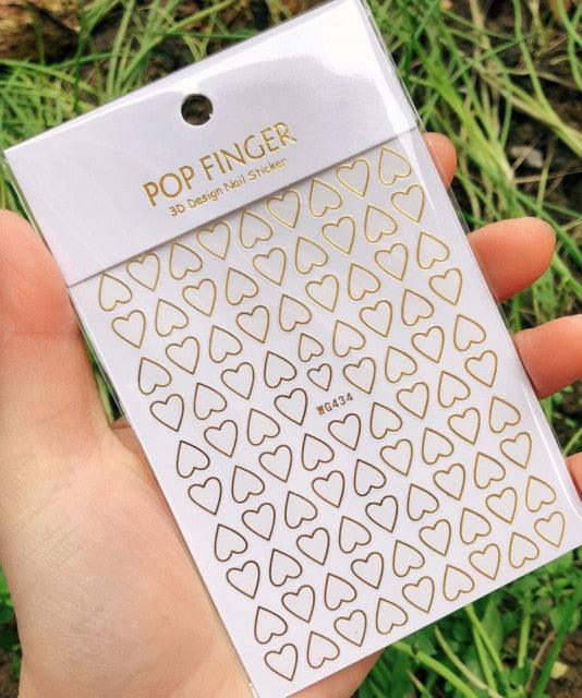 Stripe Line Nail Sticker Decal Thin Lining Line Art Self-Adhesive Peel Off Silver /Gold /White /Black Gold Stickers Accessories Strip Line Nail Decal Self-Adhesive 3D Wave Decal Decoration Metallic Curve Design Decoration for Women Girls Stevvex