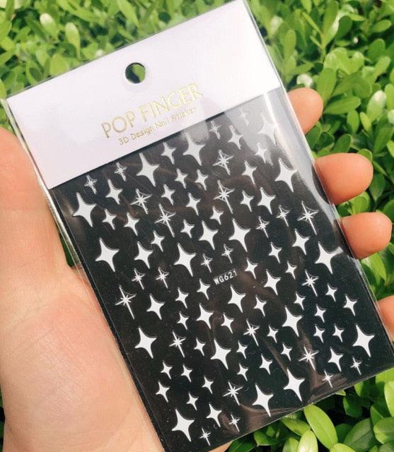 Stripe Line Nail Sticker Decal Thin Lining Line Art Self-Adhesive Peel Off Silver /Gold /White /Black Gold Stickers Accessories Strip Line Nail Decal Self-Adhesive 3D Wave Decal Decoration Metallic Curve Design Decoration for Women Girls Stevvex