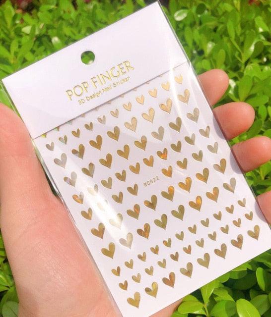 Stripe Line Nail Sticker Decal Thin Lining Line Art Self-Adhesive Peel Off Silver /Gold /White /Black Gold Stickers Accessories Strip Line Nail Decal Self-Adhesive 3D Wave Decal Decoration Metallic Curve Design Decoration for Women Girls Stevvex