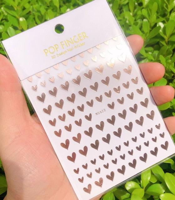 Stripe Line Nail Sticker Decal Thin Lining Line Art Self-Adhesive Peel Off Silver /Gold /White /Black Gold Stickers Accessories Strip Line Nail Decal Self-Adhesive 3D Wave Decal Decoration Metallic Curve Design Decoration for Women Girls Stevvex